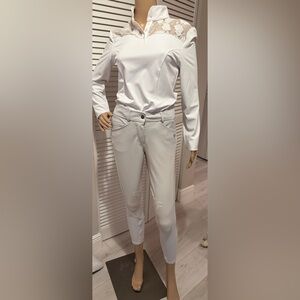 Horse Pilot White Knee Grip Breeches | Size Small | pair #3